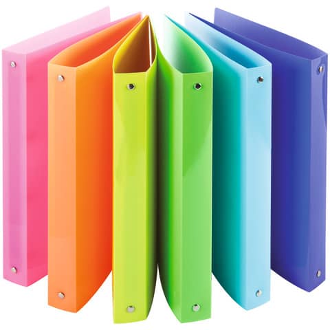 Raccoglitore 4 anelli Nikoffice in colori assortiti diametro 30 - fluo - 01NIK382/A